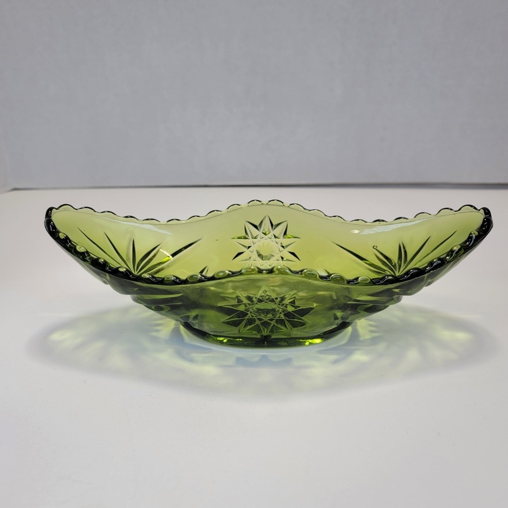 Anchor Hocking Banana Split Gondola Boat Dish EAPG Vintage 1960s